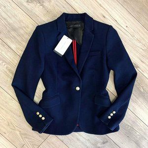 NWT / NBW Navy Structured Blazer with Gold Buttons XS